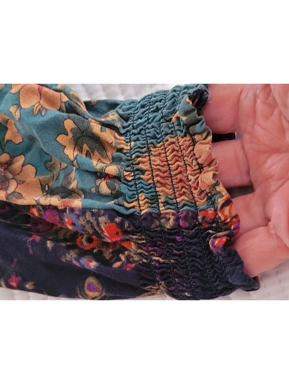 Natural Life Ansley Tunic Shirt Dress Patchwork Floral Design Sz Med Cottagecore - Picture 4 of 9
